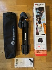 Manfrotto Compact Action Aluminium Camera Tripod MKCOMPACTACNBK Nikon Canon Sony
