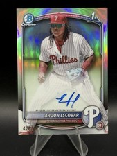 2025 Bowman AROON ESCOBAR /499 1st Bowman Auto Chrome Refractor #CPA-AE