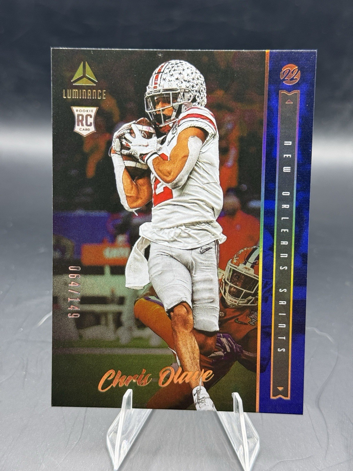 2022 Panini Luminance - Rookie Chris Olave #116 Blue /149 (RC)