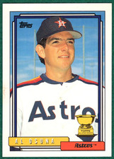 Al Osuna - 1992 Topps #614 - Houston Astros All-Star Rookie Baseball Card. rookie card picture