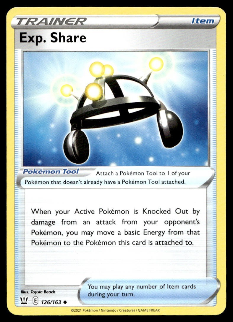 Exp. Share 126/163 Pokemon Card Battle Styles Uncommon Trainer LP NG