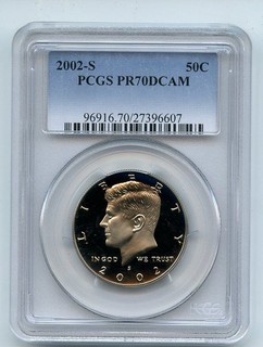2002 S 50C Kennedy Half Dollar PCGS PR70DCAM