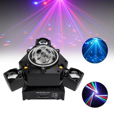 Three Head LED Stage Light Beam Moving Head Light With Laser DJ Disco Party