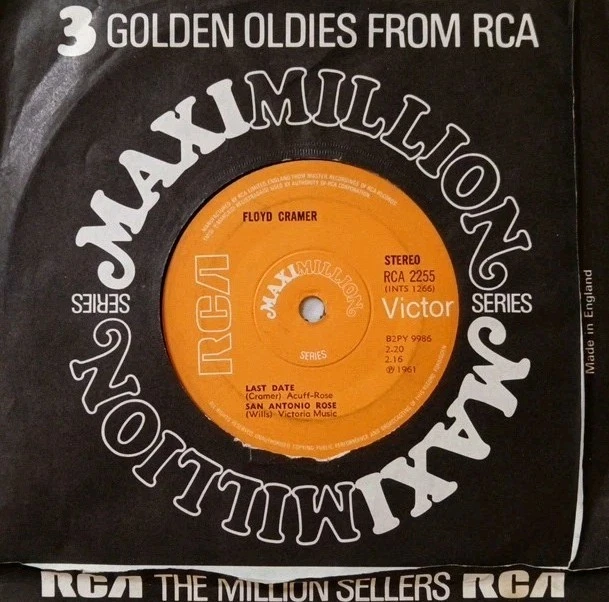 Floyd Cramer-On The Rebound 1960 Vinyl EP 7" Single.1972 RCA Victor RCA 2255. - Image 2 of 4