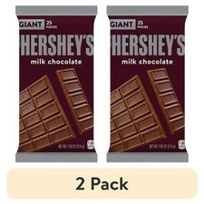 Hershey s Milk Chocolate Giant Bar 7.56 oz 25 Pieces Classic Candy 2 Pack