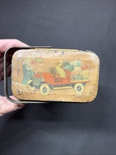 VTG Tindeco Litho Easter Candy Tin Hinged Lid Box Chicks Bunny Rabbit