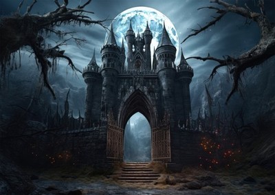 Majestic Gothic Castle Wall Art for Home Decor Gothic Fanta