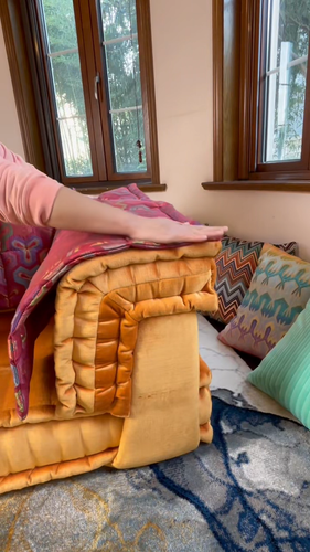 Handgenähte maßgefertigte Rücksitzauflage Bezug 4 Roche Bobois Modular Sofa Couch - Video 1 von 1