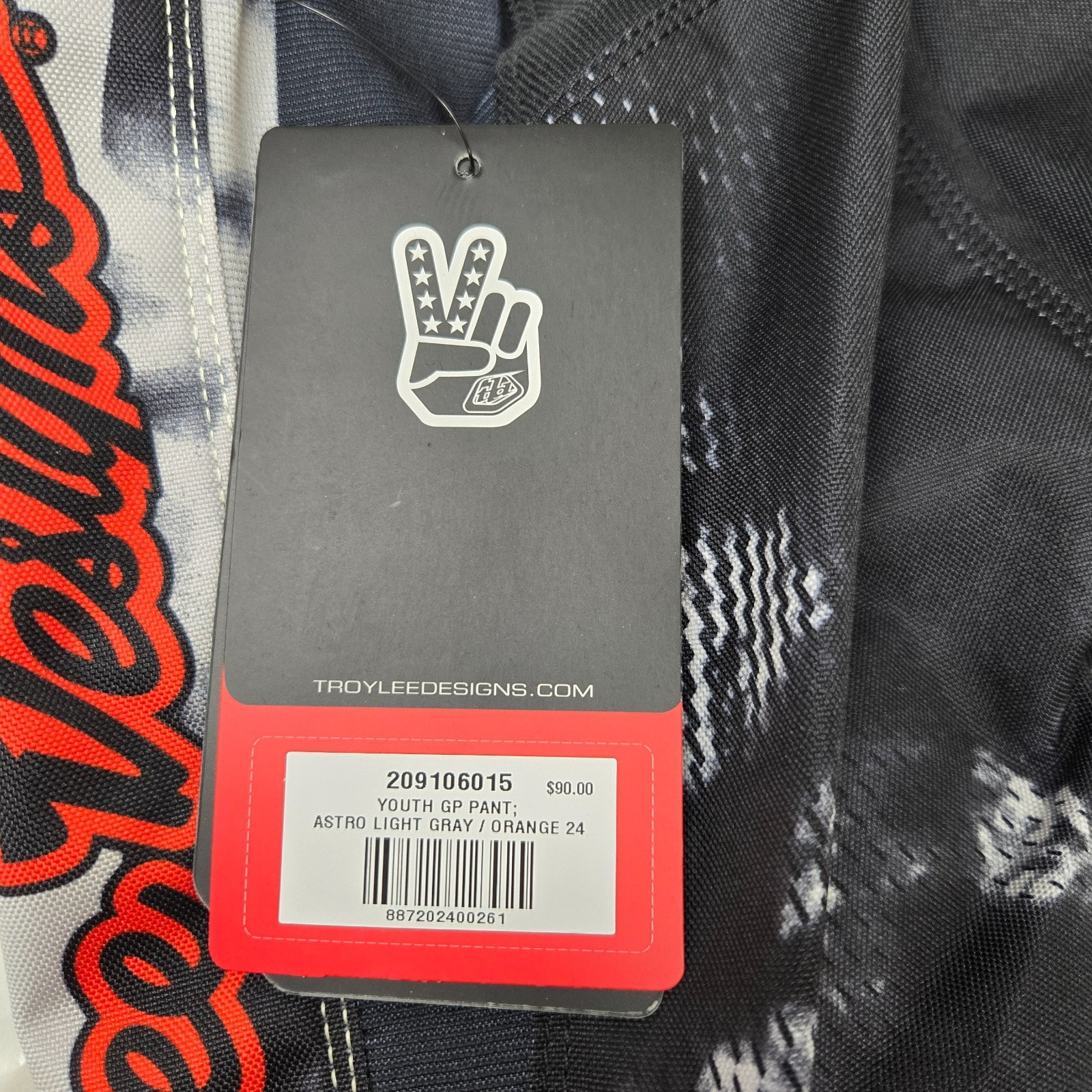 Troy Lee Designs TLD GP Off-Road Pants Astro Light Gray/Orange YOUTH 24 CLOSEOUT thumbnail 7