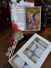 St. Michael Prayer Candles Blessed Oil From Cave Monte Sant’Angelo Gargano Italy