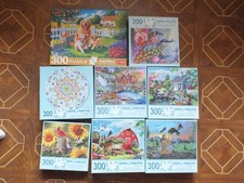 job lot 8 x 300 large  piece jigsaw puzzles    all complete  see pictures