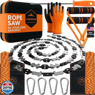 CAMPNDOOR High Limb Rope Saw 53 In - Zero Effort 360 Rope Chain Saw - Sharp M