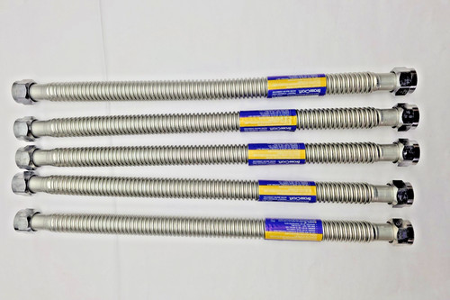 BrassCraft SWB00-18N Water Heater Connector 3/4" FIP x 3/4" FIP x 18" Lot of 5