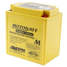 MB10U 12V 14.5 Amp 175CCA Factory Activated QuadFlex AGM Battery, Large
