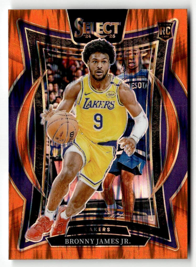 2024-25 Panini Select #90 Bronny James Jr. Orange Flash Prizm | eBay