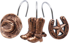 Decorative Shower Curtain Hooks Western Cowboy Farmhouse Shower Curtain Hooks Ri