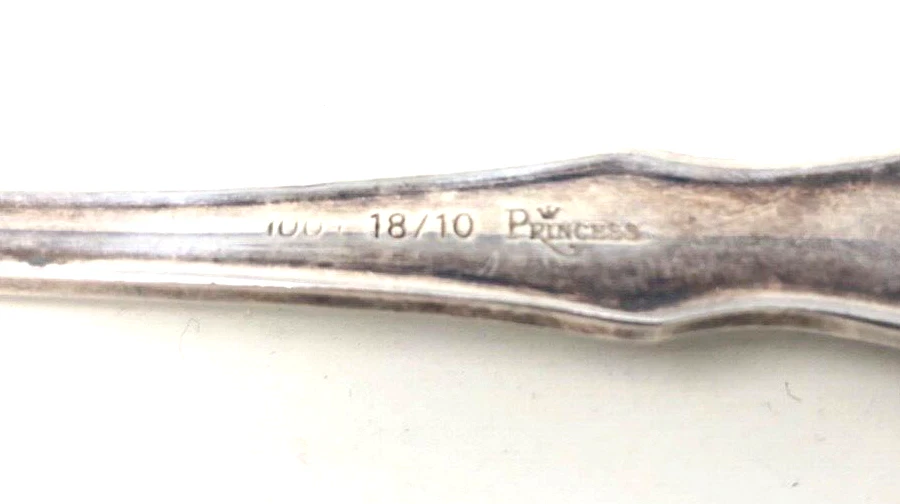 Antike Freischgabel von Princess 18/10 - ca. 18,5 cm lang - Bild 2 von 3