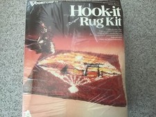 Vintage Vogart Crafts Hook It Rug Kit Style 4338 Oriental Fan