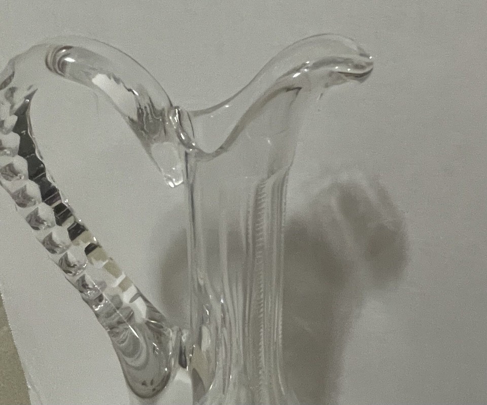 Waterford Cut Lead Crystal Ewer Cruet Vinegar Oil Pitcher 12.5” Hobstar