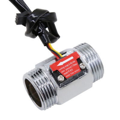 Water Flow Sensor Switch G1'' Hall Effect Flow Meter Flowmeter 2-50L/min DC5V 
