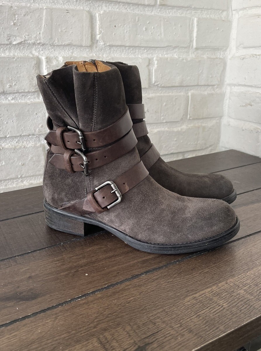 ALBERTO FERMANI Men\'s Suede Pull-On Boots in Dark Gray Alberto Fermani | Shoes | Alberto Fermani Dark Grey Suede  main image 2