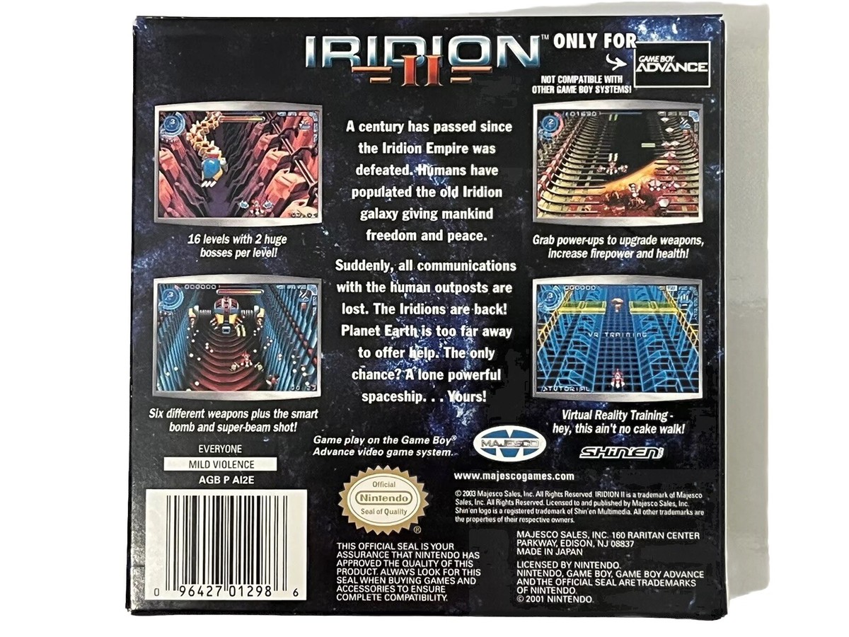Iridion II 2 (Nintendo GameBoy Advance, 2003) GBA Complete w