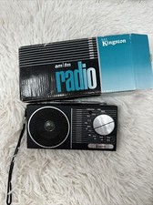 Boxed KINGSTON Vintage Portable AM/FM Radio w Earphone Jack