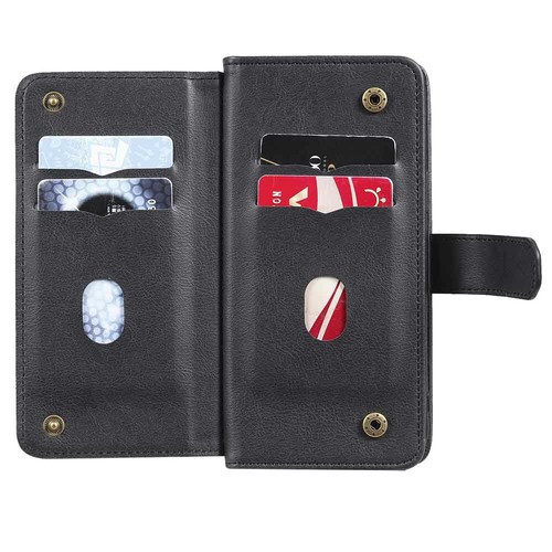 10 Card Slot Wallet Flip Leather Case Cover For iPhone 13 12 11 SE XR 6 7 8 Plus - Picture 34 of 61