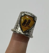 Amarillo Texas Metal Thimble Badge Cowboy Boots