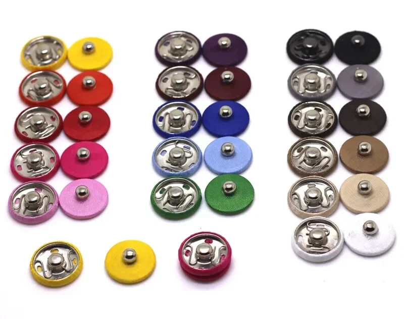 50Set Popper Fabric Cover Snap Button Fastener Spring Press Stud Sewing on Coat - Image 4 of 4