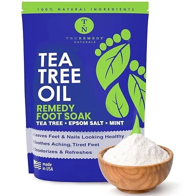 Truremedy Naturals Tea Tree Oil Foot Soak with Epsom Salt, Antifungal Foot Soak