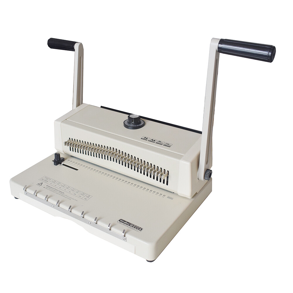 34-Hole 140 Sheets Manual Wire Binding Machine - 20 Punching Sheets - Profession