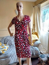 Planet Red/Black Patterned Dress Size 8 Excellent Condition