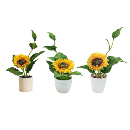 Colorful Artificial Sunflower Bonsai Ideal for Wedding Restaurant Shop Decor - Afbeelding 1 van 16