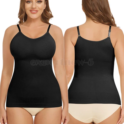 Firm Tummy Waist Control Body Shaper Slimming Cami Shapewear Seamless Vest Top - Picture 15 of 41