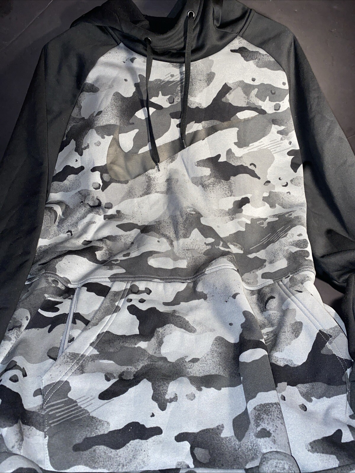 Nike Dri-Fit Therma Camo Pullover Training Hoodie CU6241-010 Men’s Size XX Large