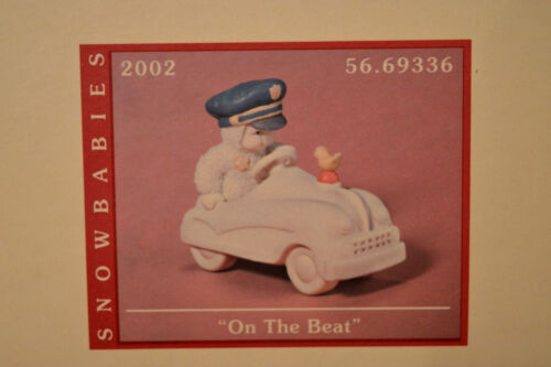 Department 56 Snowbabies "ON THE BEAT ". NIB Figurine 2002 LETS PRETEND - Picture 1 of 6