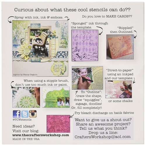 The Crafter's Workshop 6"x 6" stencil, Stencil Butterfly Collage TCW554s - Picture 3 of 3