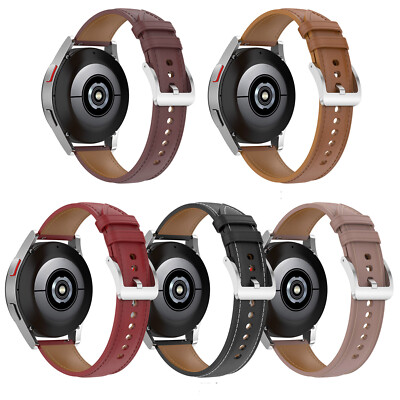 20MM Leder Armband Für Samsung Galaxy Watch 4 3 Active2 HUAWEI Watch GT3