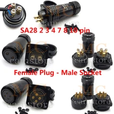 WEIPU SA28 Crimping 2-10pin Aviation Plug Waterproof Cable Connector male female