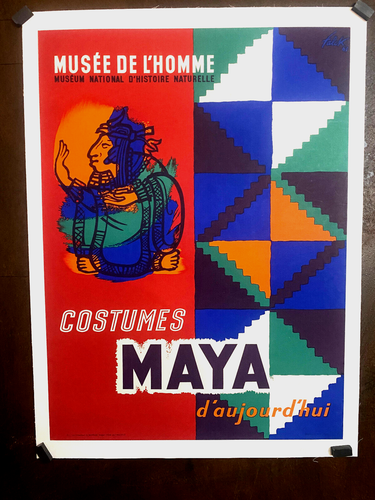 affiche ancienne authentique entoilée : MAYA - Par FALK -77 x 57 cm - 第 1/4 張圖片