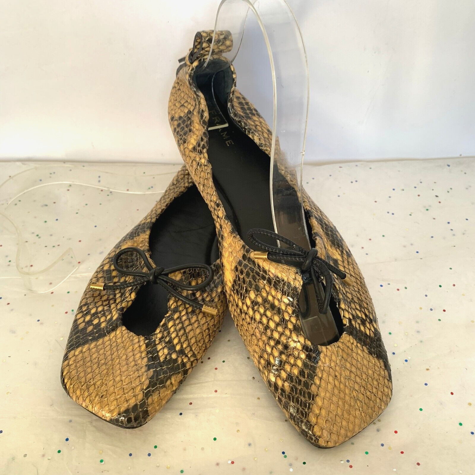 Frame Le Sunset Ballet Flats Python Multi Print B… - image 16