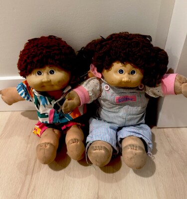 Two Brother Sister Cabbage Patch Kids Vintage 1982