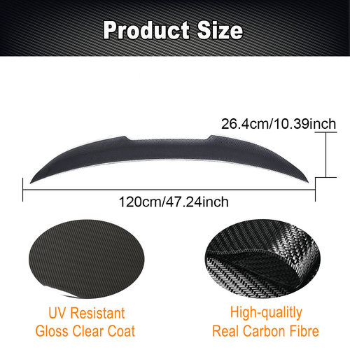 Für BMW 3er E90 320i 325i 330i M3 05-12 Carbon Heckspoiler Flügel Spoiler Lippe - Picture 7 of 15