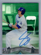 SCOTT SCHEBLER 2014 Bowman Sterling GREEN RC AUTO /399 Reds #AP-SCC