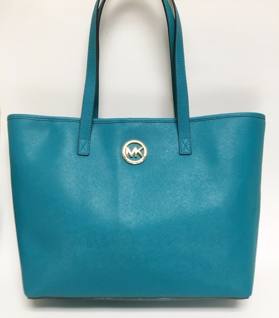 teal michael kors handbag