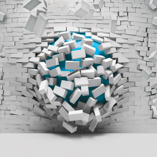 Ziegelwand Fototapete 3D EFFEKT Tapete Vlies loch in der wand Modern Ziegeloptik - Bild 8 von 26