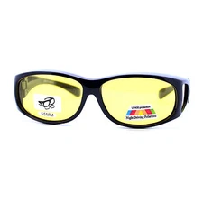  Fit Over Small Glasses Foggy Gloomy Weather Yellow Lens Sunglasses