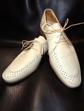 Rare - Nice - Gianni Versace - Oxford Shoes - White - 7.5M - 39.5 - Sharp!