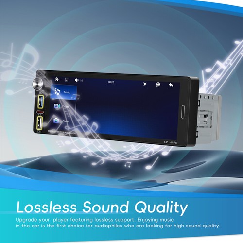 DAB+ Autoradio 1Din 6.9 Zoll Bildschirm Wireless Apple CarPlay Bluetooth USB - Bild 10 von 23